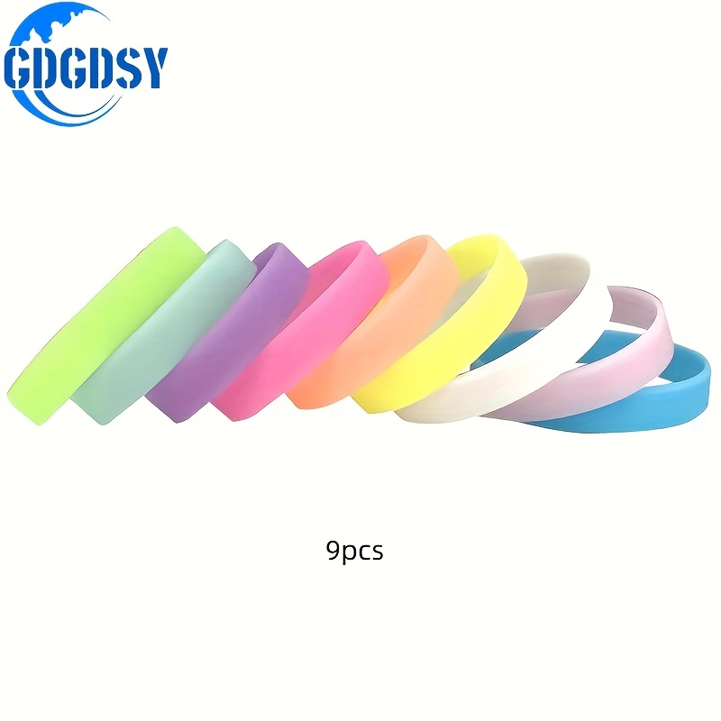 Image of Gift For Her/him 9pcs Glow In The Dark Bracelets, Wristbands For Concerts, Runs, Party Night Gifts