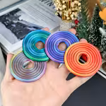 4件指尖陀螺解压玩具 - 3D打印解压小工具 - 便携式减压助手、办公必备、节日礼物