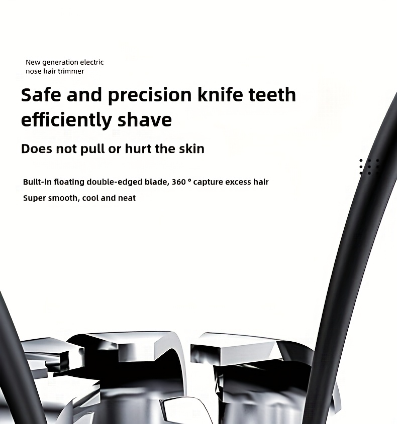 portable electric nose hair trimmer for men women usb rechargeable stainless steel blades for free   grooming   for eyebrows ear hair trimming personal care grooming tool nose hair remover sleek gadget   operation Product details 6
