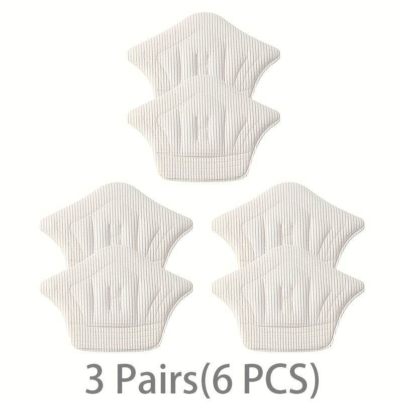 Image of 3 Pairs/6pcs Cosylee Heel Cushion Pads - Trim-to-fit, Textured Fabric Heel Protectors For Sneakers & Skate Shoes, Pair Of Comfortable Heel Stickers
