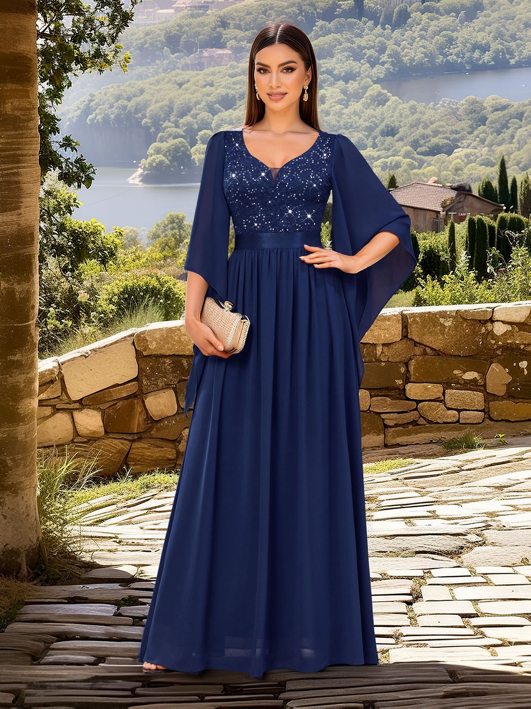 ladies filipiniana dress WS05 - Baro't Saya Long Gown - Filipiniana PRE-ORDER main image 1