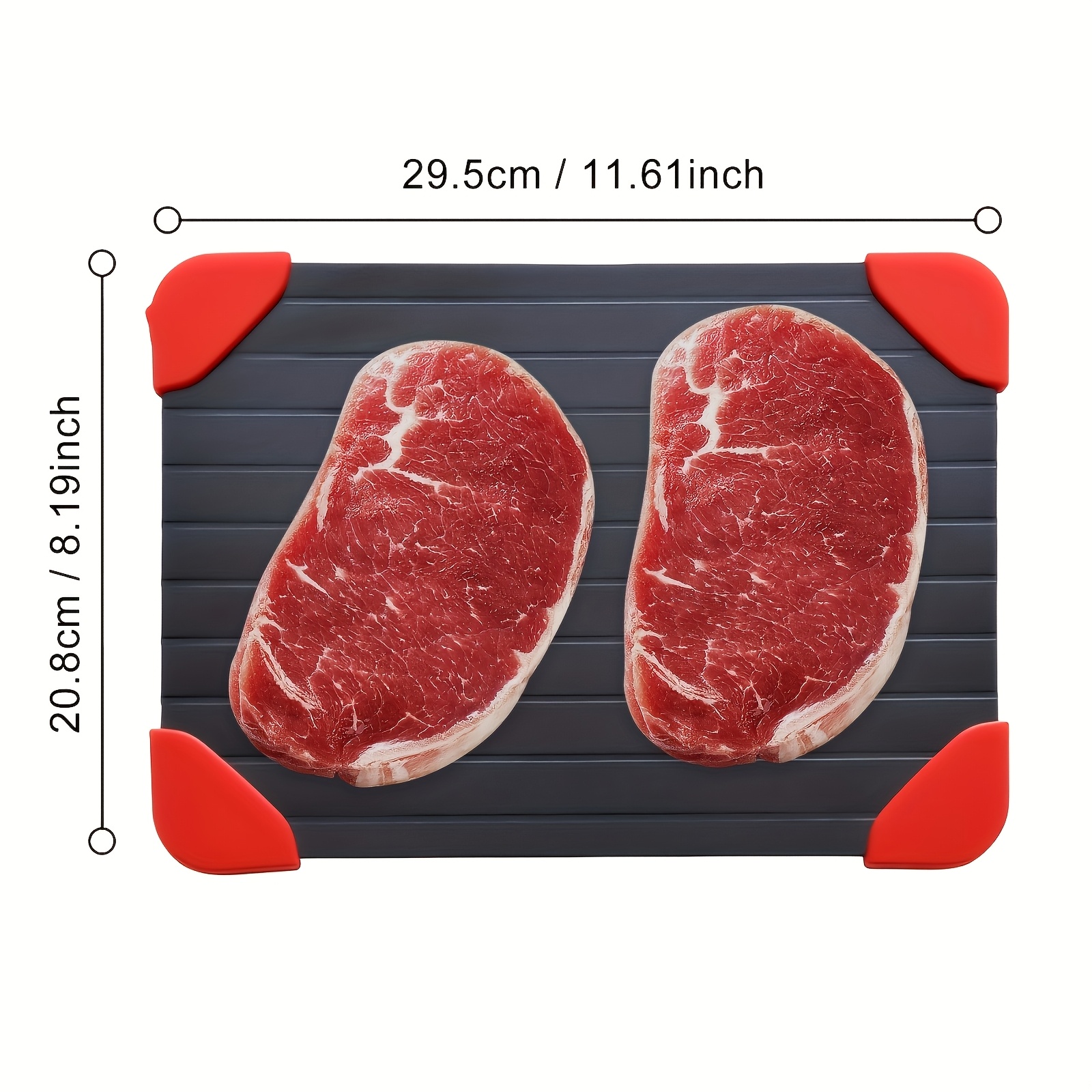 Cutting Board For Kitchen, Household Double-sided Fruit And Vegetable Board, Freezer Meat Thawing Tray - A Faster And Thawing Method, Large-size Thawing Tray, Thaws Through Natural Heating