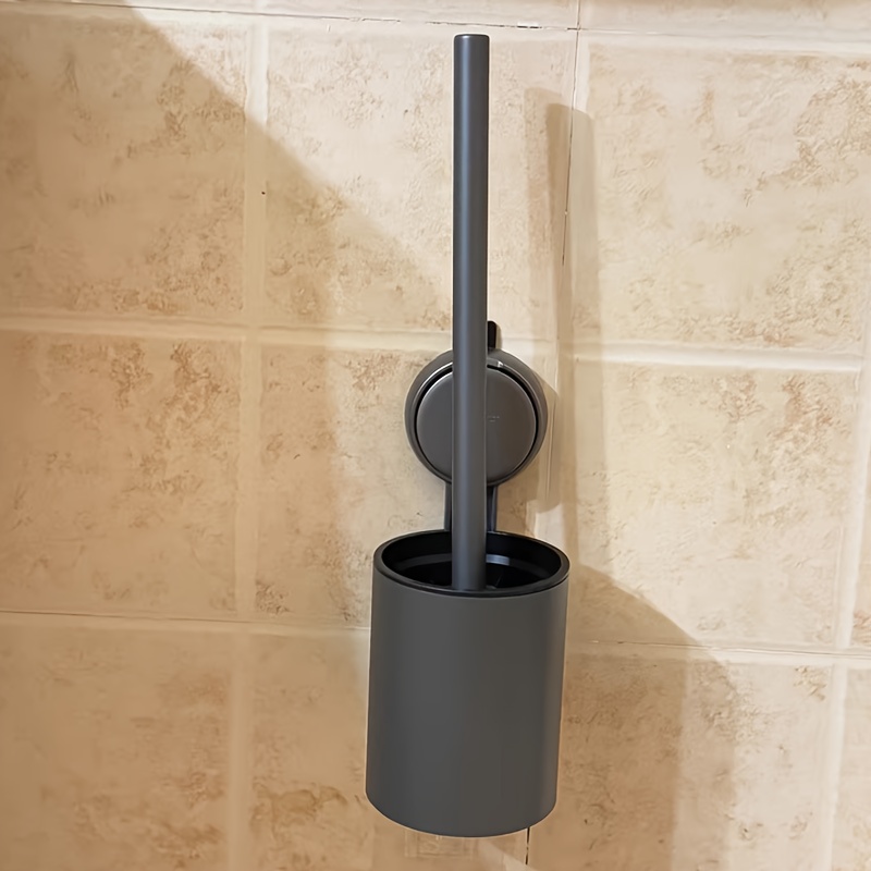 E-shop Musurjoy 1 Set Moderne Premium Toilettenbürsten-Set – mit Langstiel-Bürste, Fugen-Bürste Ablaufschale - Starker Saugnapfhalterung - Langlebiges