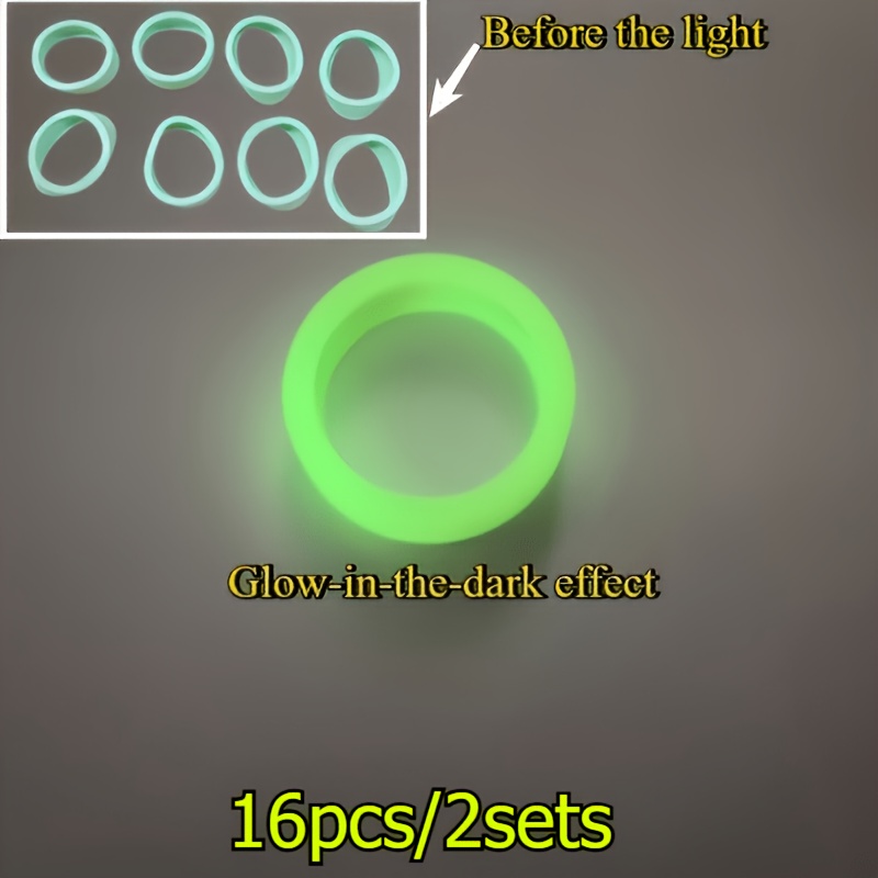 Image of 16pcs/2sets Luggage Wheel Covers, Travel Accessories, Universal Luminous Protective Covers For Spinner Wheels, Practical Wheel Covers For Wheel Protection, With Luminous Design For At Night