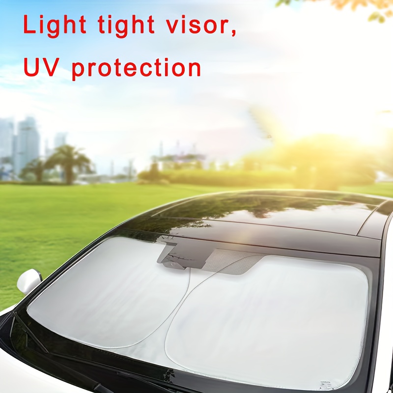 

Premium Titanium Silvery Sunshade Set - , Foldable Windshield Blocker For Uv Protection & Heat Insulation, Ideal For Cars & Suvs