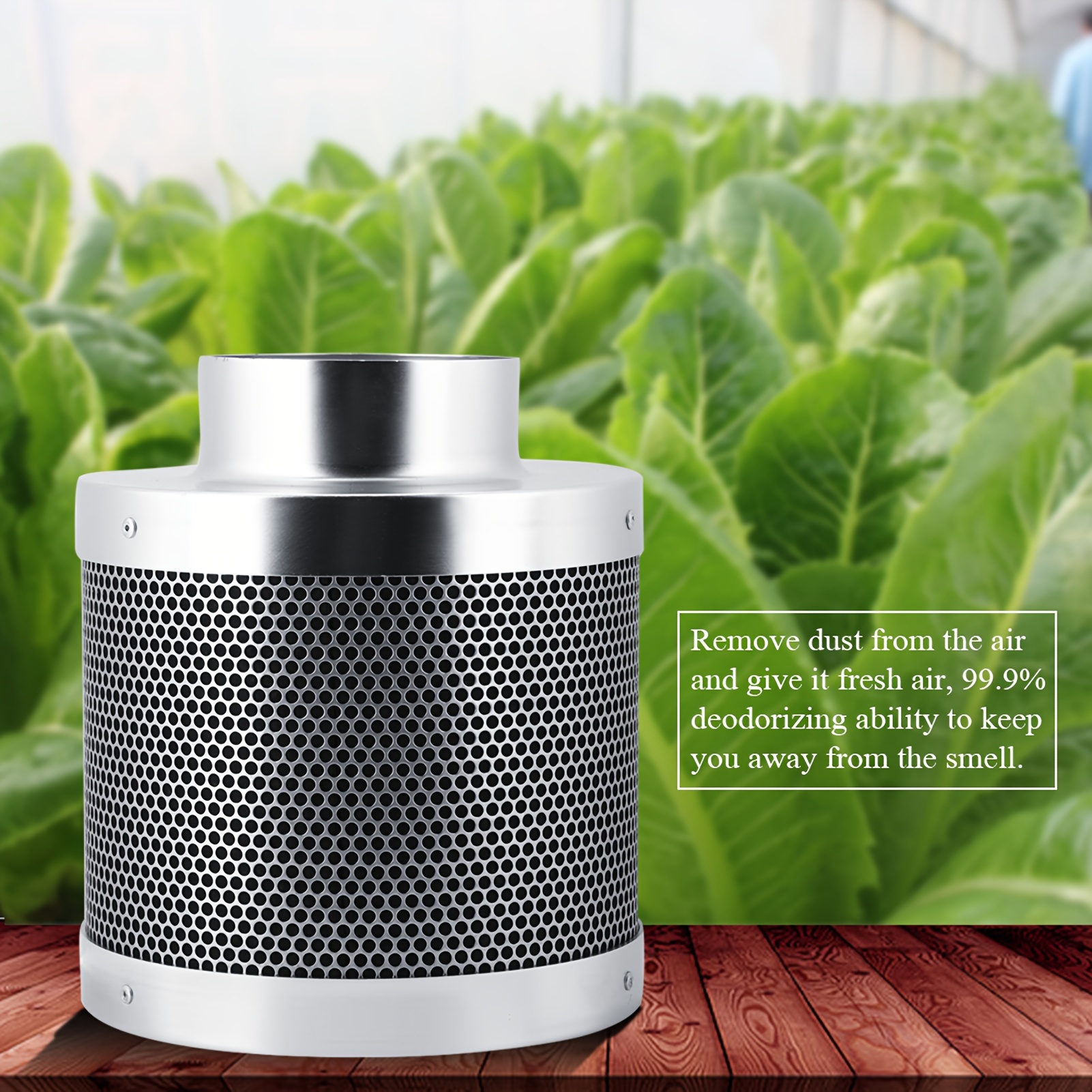 

Upgraded Stainless Steel Carbon Filters 4 Inch Hydroponics Away Smell House Workshop Hydroponics Carbon Filters, 99.9% Deodorizing To Away From The Smell, 18 X 20 X 10cm