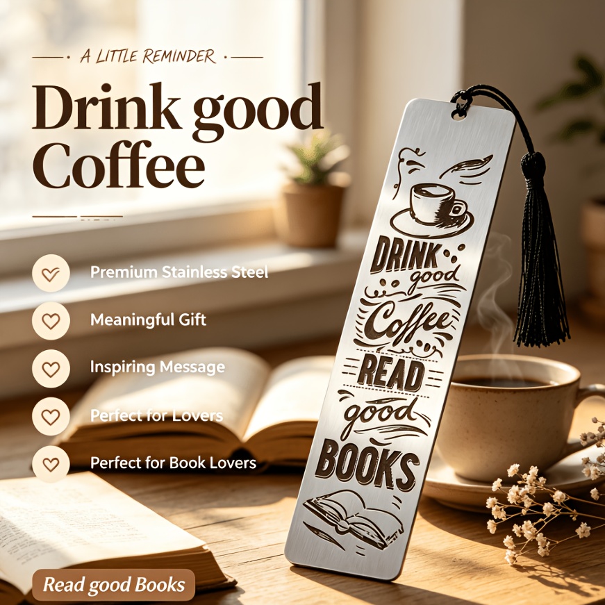 TEMU Stainless Steel Bookmarks, Christmas Gifts For Fathers, Mothers, Brothers, Sisters, Cousins, , New Year's Gifts, Birthday Gifts For Colleagues,
