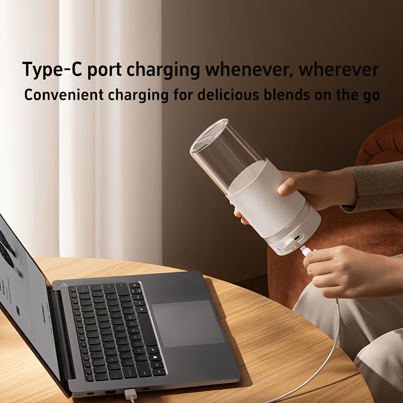 Image of Xiaomi Portable Juicer Cup 2, Three-dimensional Crushed Ice Knife Head, Fast Juicing In , , Usb Rechargeable Juicer For Home, Office, Outdoor, White