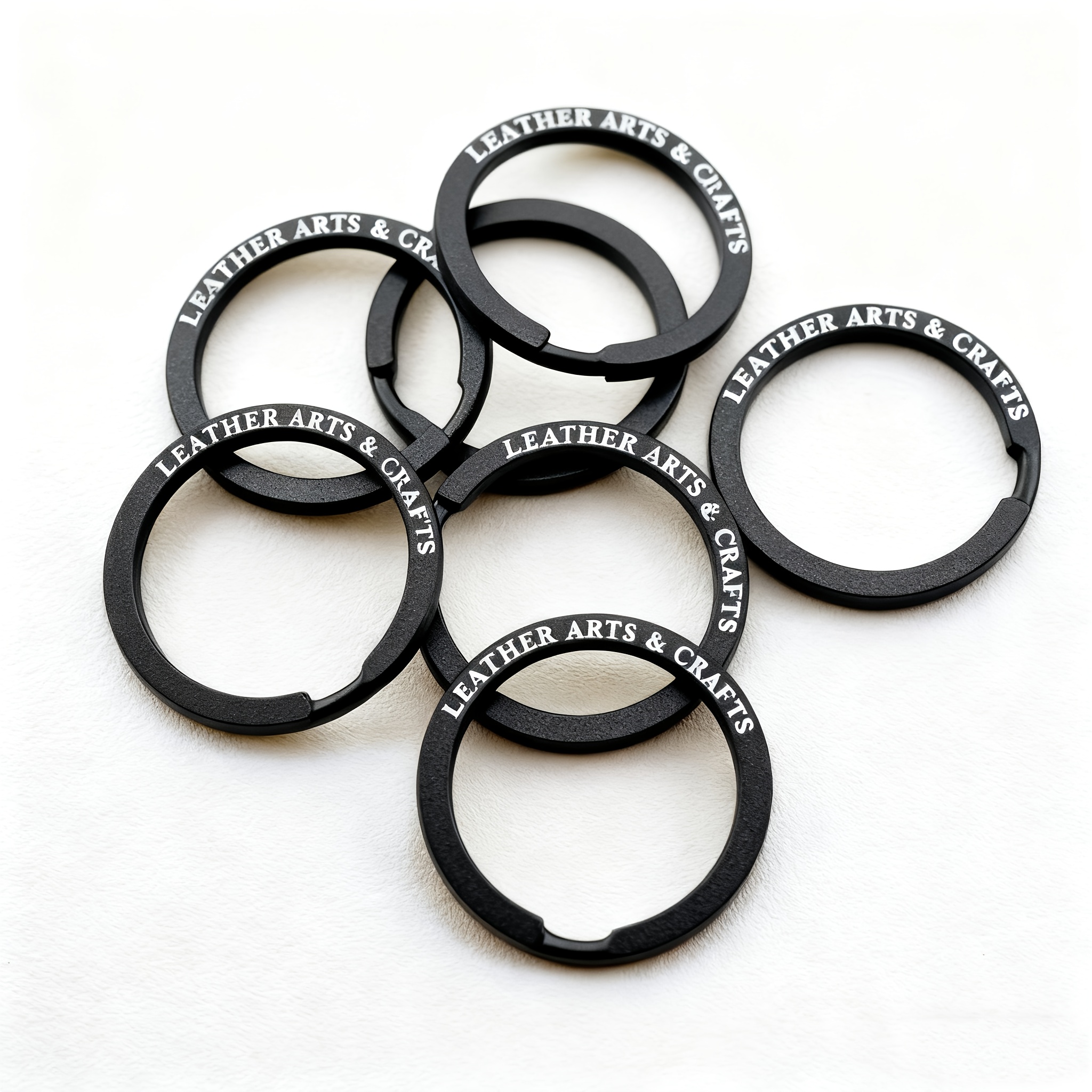 TEMU 10 Personalized Laser-engraved Stainless Steel Keychains - Custom Text, Black Metal Tags, Ideal For Camping, Hotels, Shops, And Christmas Gifts,
