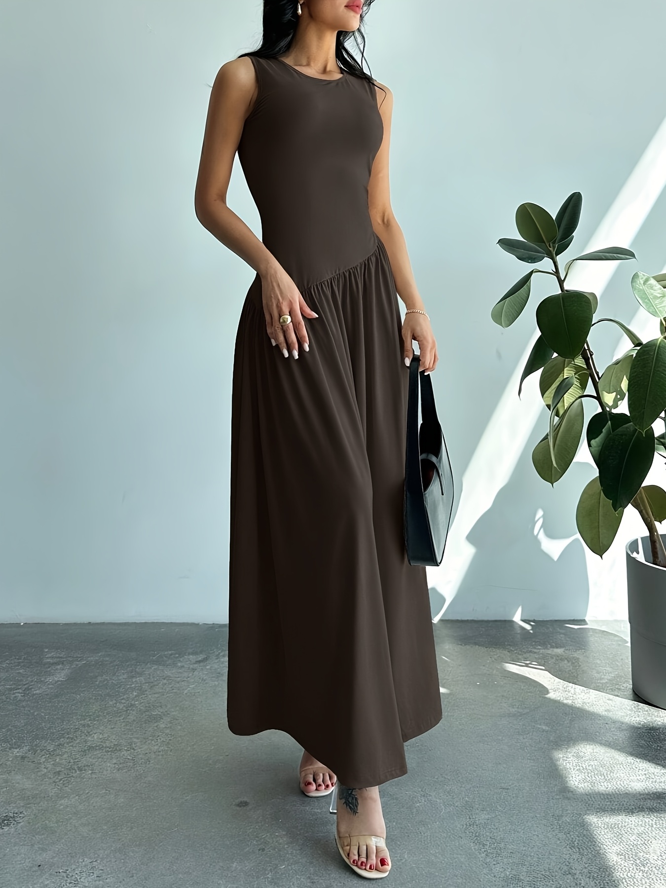 flowy midi dress sleeveless Flowy Elbow Sleeves Midi Lace Dress MELON SUGAR / XL by mododoc / / adult main image 1