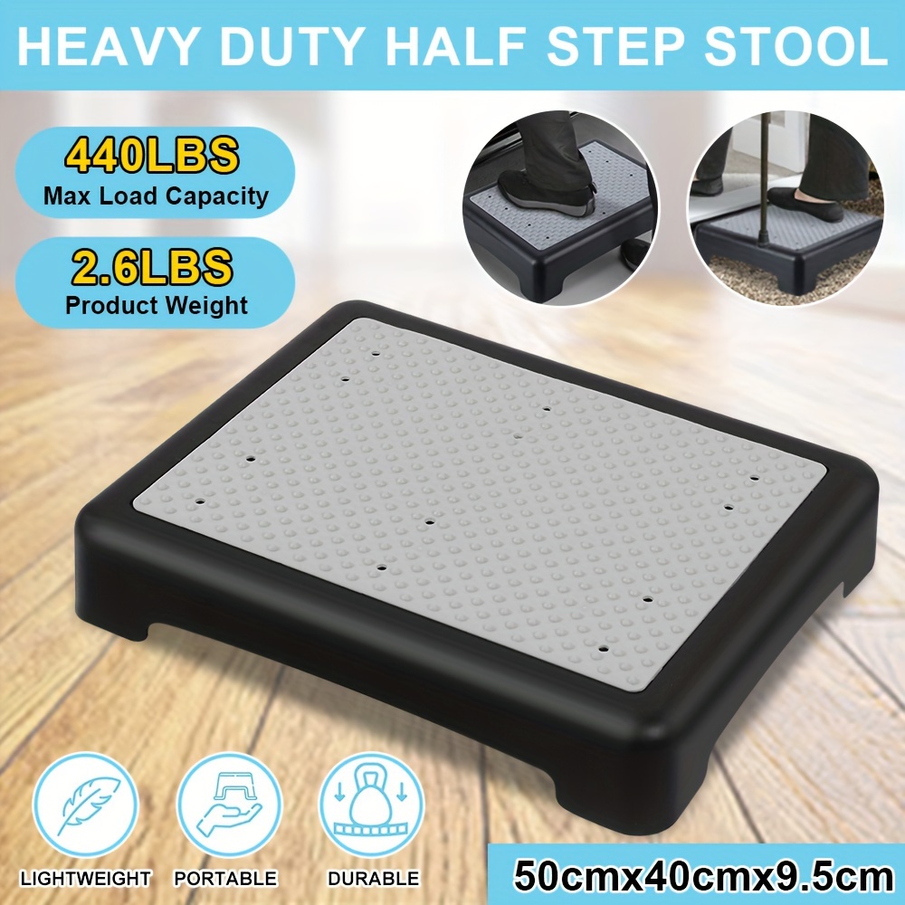 Versatile Half-Step Ladder - Anti-Slip, Waterproof Design for Safe Home & Outdoor Use - Ideal for Elderly, Youngsters with Mobility Issues - 50.04cm Wide, 199.58KG Capacity