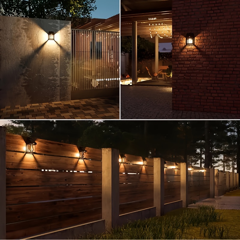 1pc Solar Motion Lights Outdoor, 3 Modes House Solar Lights,Solar Wall Lights Outdoor Lights for Front Door, Backyard, Garage, Deck(Warm White)