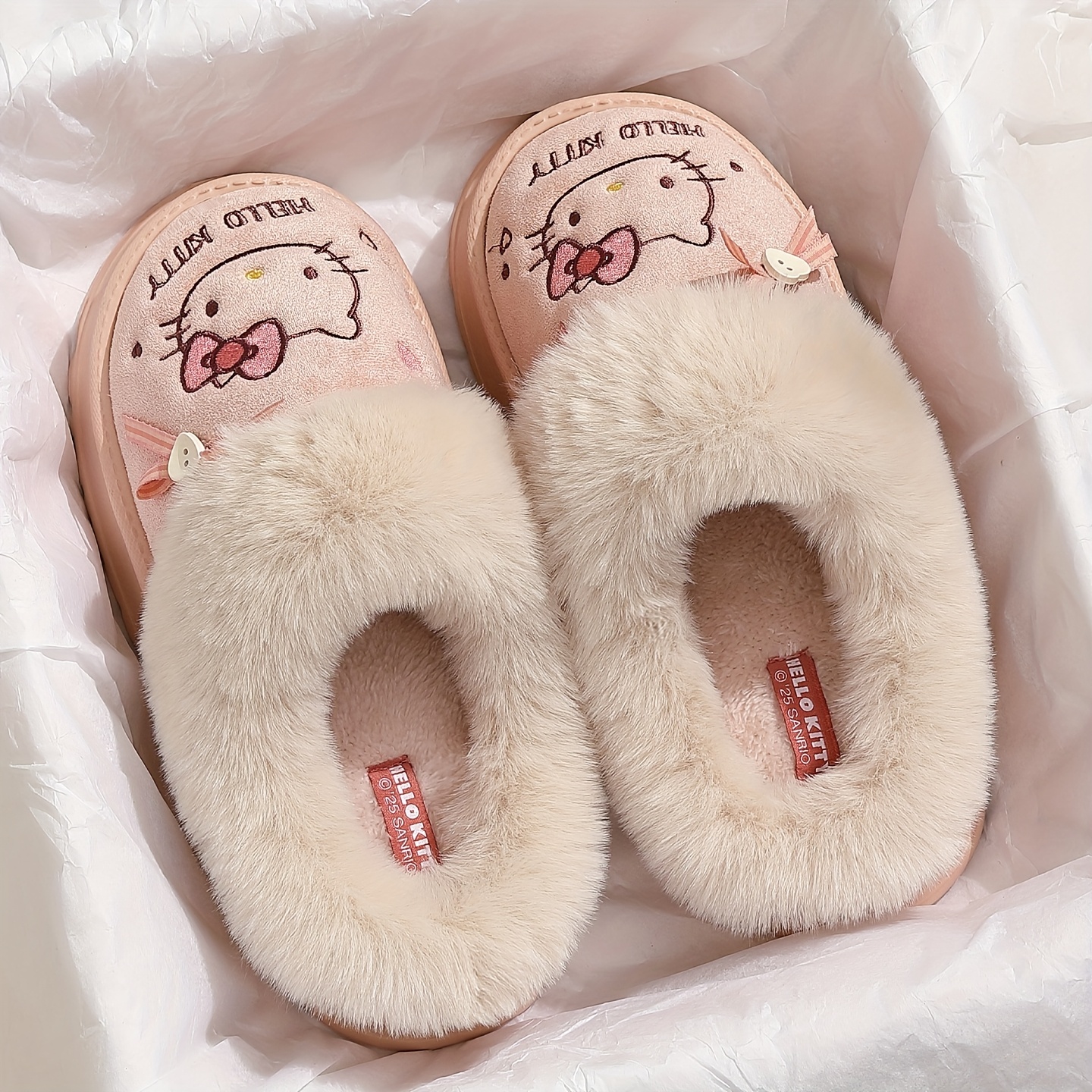 E-shop Damen HELLO KITTY Neue Winter Hausschuhe Niedliche Cartoon Warme Hausschuhe Indoor Outdoor Home Schuhe, Dameschuhe