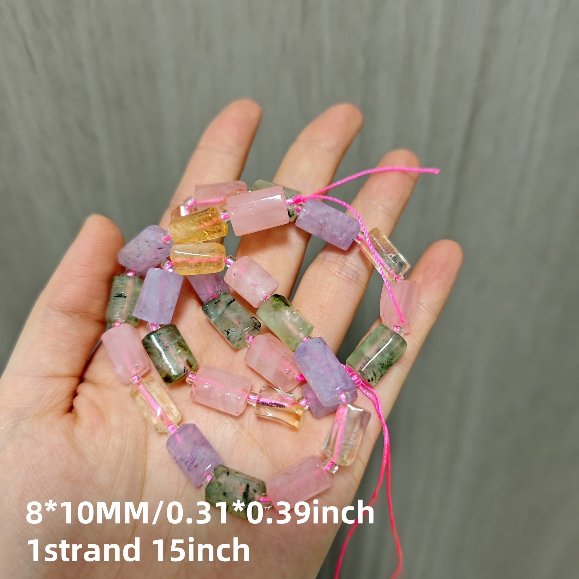 E-shop Natürliche, und Prehnit Mischung Zylindrische Perlen, 8X10mm, Polierte Lose Spacer Perlen, mit Großpackung Perlen Sortiment für