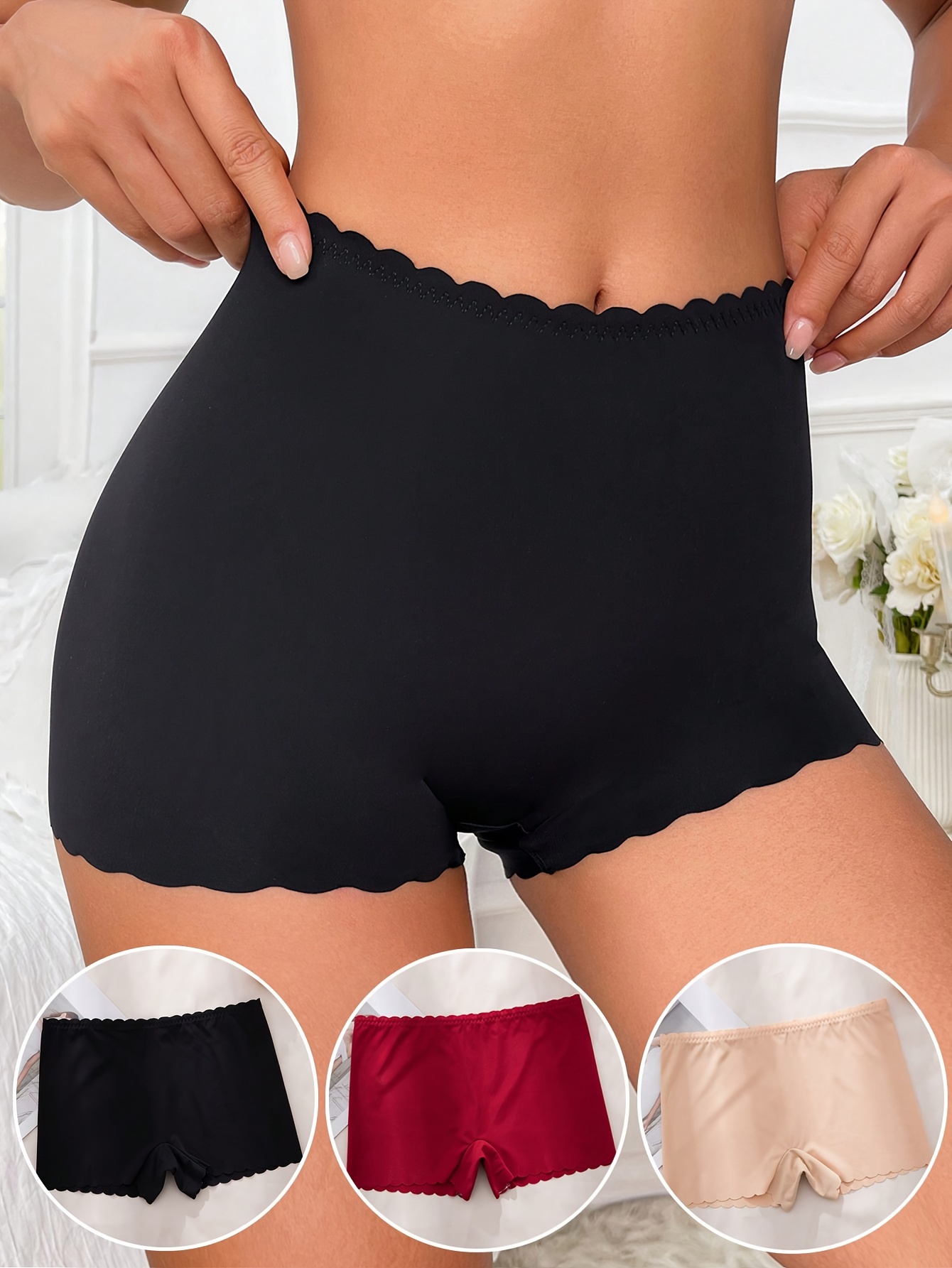 Lace Boyshorts Panties Seductive Semi sheer Low Waist - Temu Canada