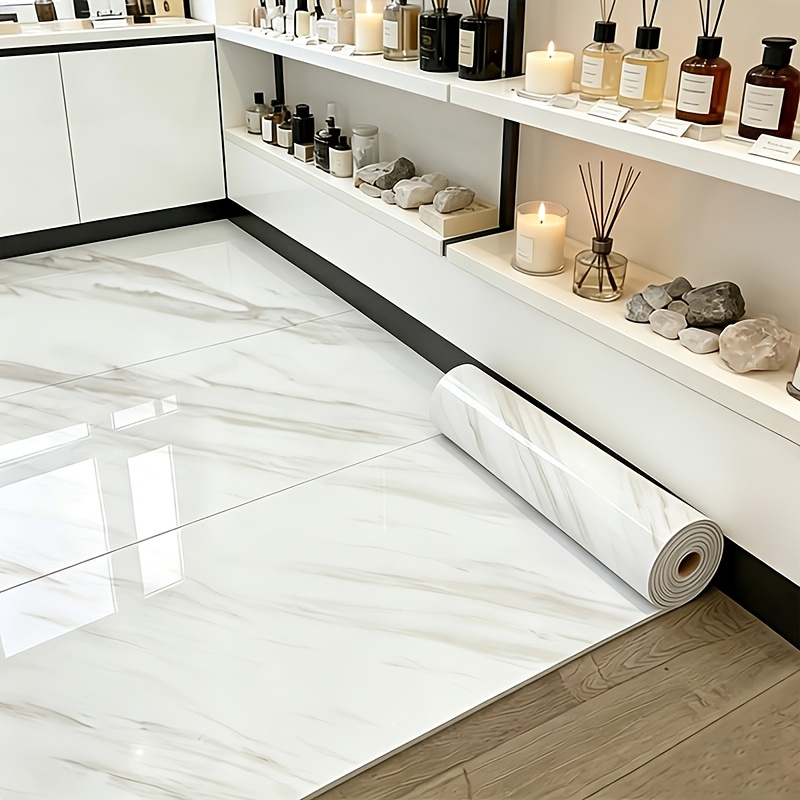 Thick Stone-look Pvc Renovation Roll, Tool With A Thickened Foam Structure That Enhances And Durability. Features Clear And Delicate Marble Patterns With Strong Decorative , Repairing Floor