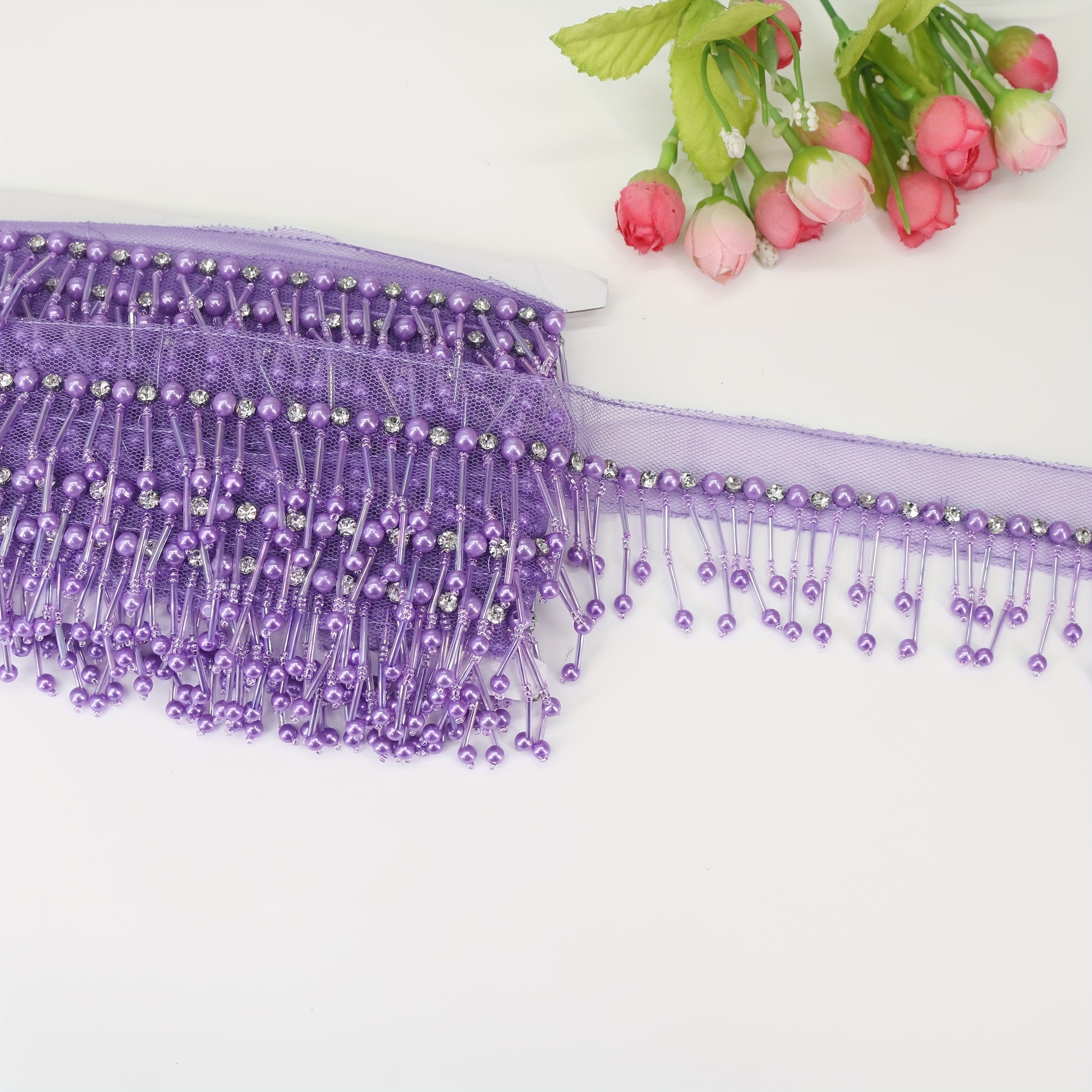 Circle Lace Trim In Black/off White Water Soluble Polyester Lace 0.7" Width Stitching For Costume By Yard - Foto 4