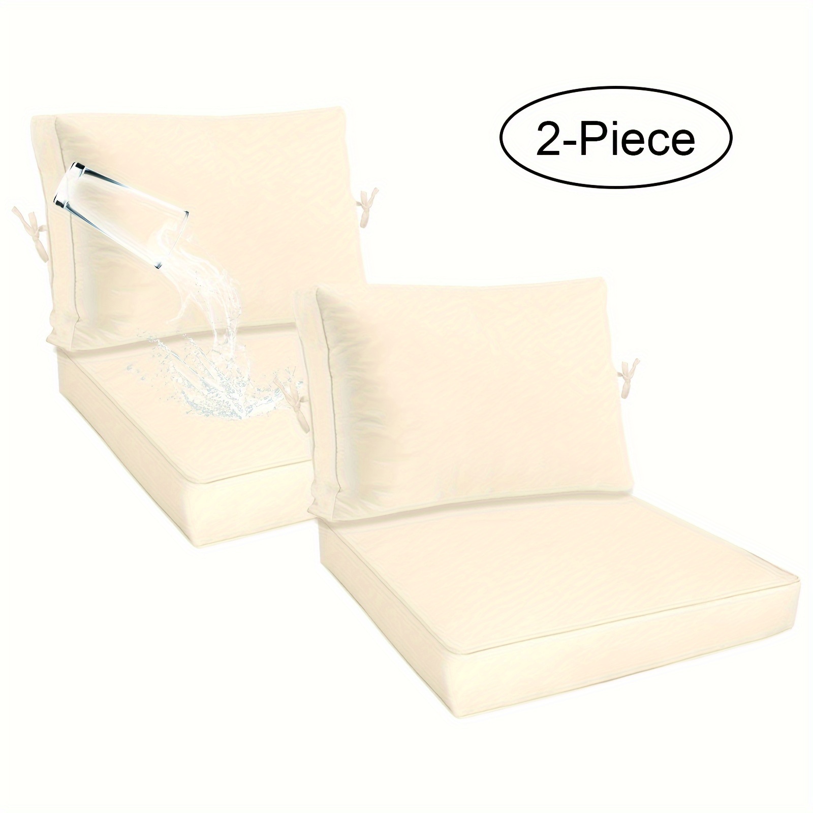 

Selections Outdoor Deep Seat Set, 24 X 24 In, Water Repellent, Fade Resistant, Deep Seat Bottom And Back Cushion