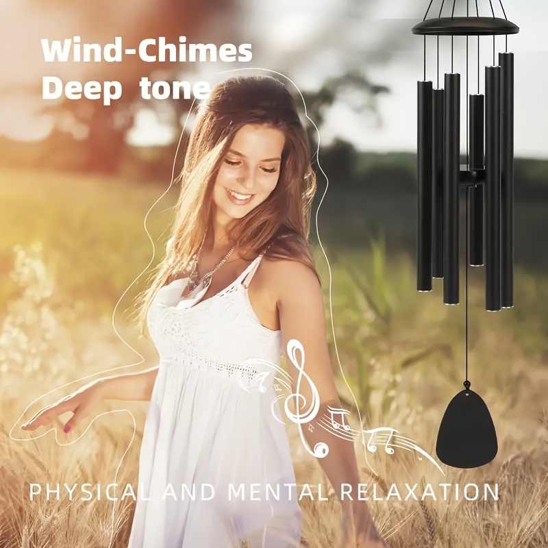 

32" Deep Tone Aluminum Wind Chimes With - Outdoor, Garden & Yard Decor | Ideal Gift For Father's Day, , , Courtyard Decor, Other Festivals