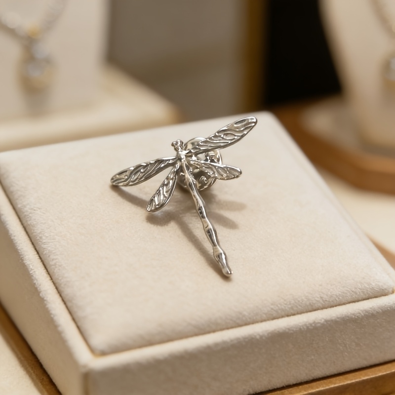TEMU Broche de mini, 1 pieza, estilo texturizado simple, artesanía de lujo , estética y elegante de , alfiler para traje y solapa, accesorio para