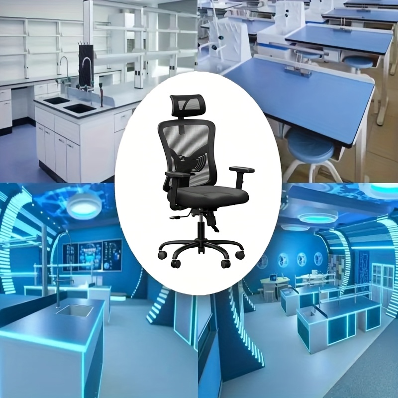 

Ergonomic Office Chair - Adjustable Lumbar Support & Headrest, 2d Armrests, 135° Reclining Backrest, Ideal For Long Hours At Home Office Desk, Comfortable Computer Chair For