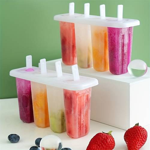 sicle molds with lids plastic homemade ice maker tray diy treat kit for summer snack ice cream maker 4