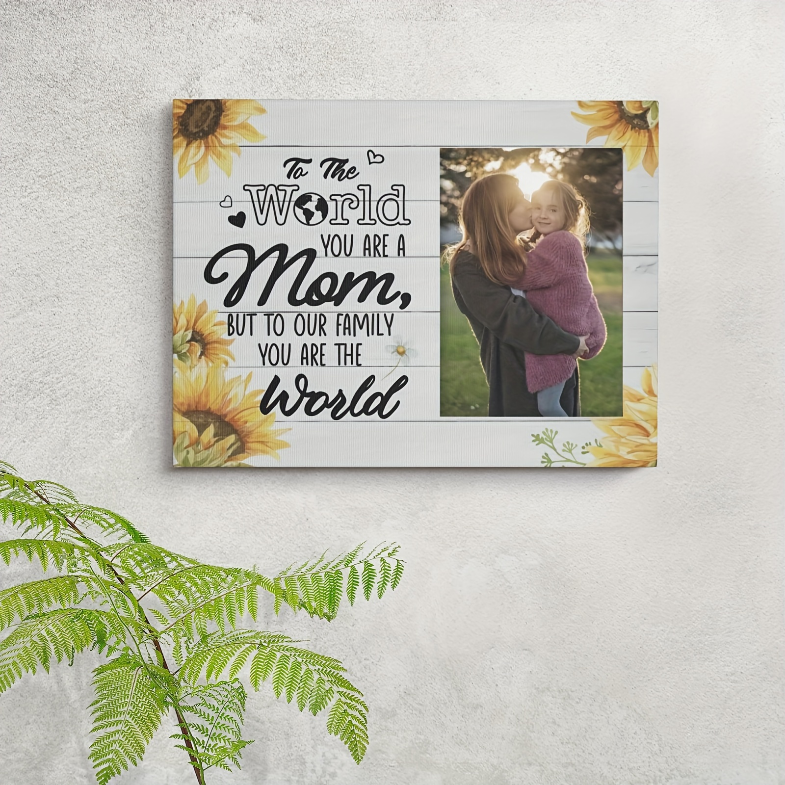 Personalized Mother's Love Canvas Painting Pine Wood Frame - Temu