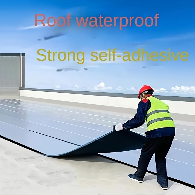 

1roll Waterproof Roof Repair Tape, 3.28ft X 16.4ft - Self-adhesive, Leak & Rust Prevention For Metal, Wood, Stone, Pp Material