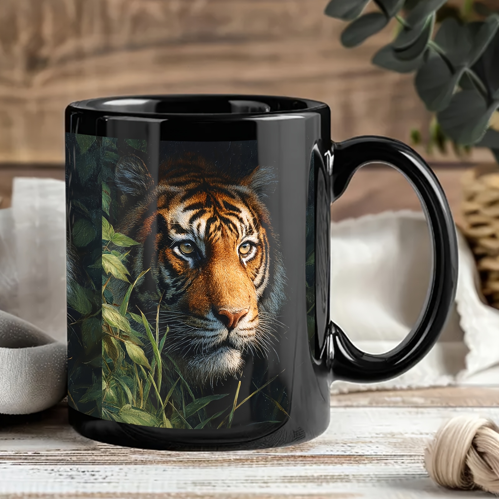 item picture 1pc   a mug with   tiger   ceramic printed novelty mug dishwasher safe useor as a gift for  