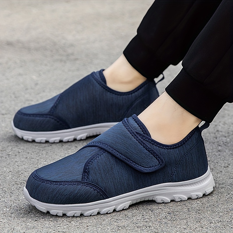 Men's Athletic Walking Shoes, Breathable Fabric & Adjustable Design