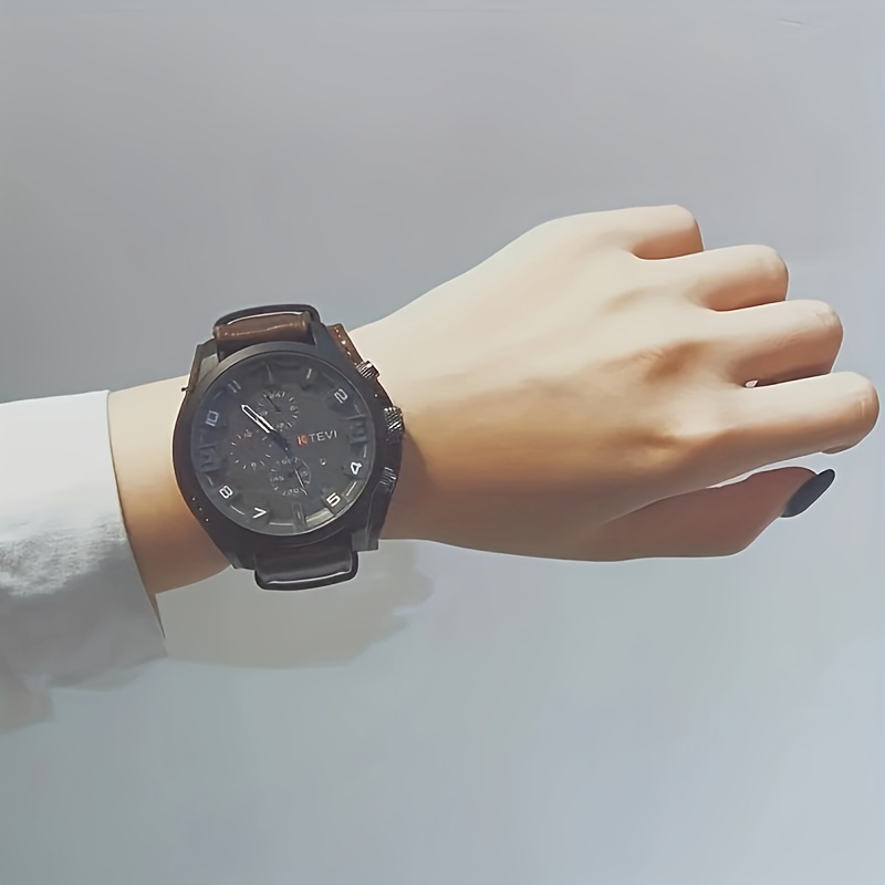 reloj de     y americano para hombres, versión   de moda,   de las fuerzas especiales de policía, reloj de calendario de esfera   para hombres 5