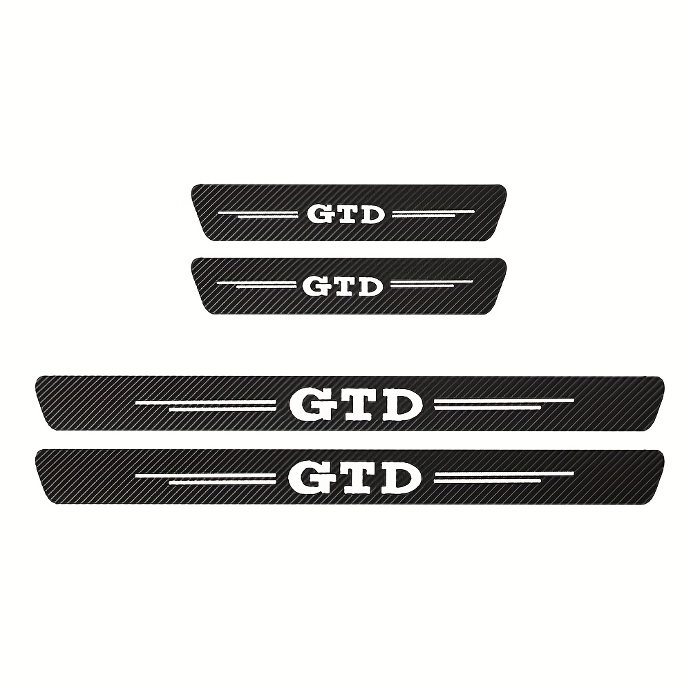 4pcs Carbon Fiber Door Sill Protector For Gtd Golf 4 5 6 7 7 Mk4 Mk5 Mk6 Mk7 Mk8