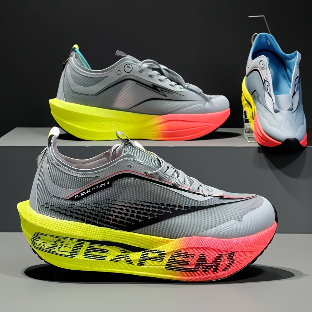 TEMU .0 Professional Marathon Racing Shoes, Full-sole Carbon Plate Running Shoes, Shock-absorbing Sneakers For Men And Women