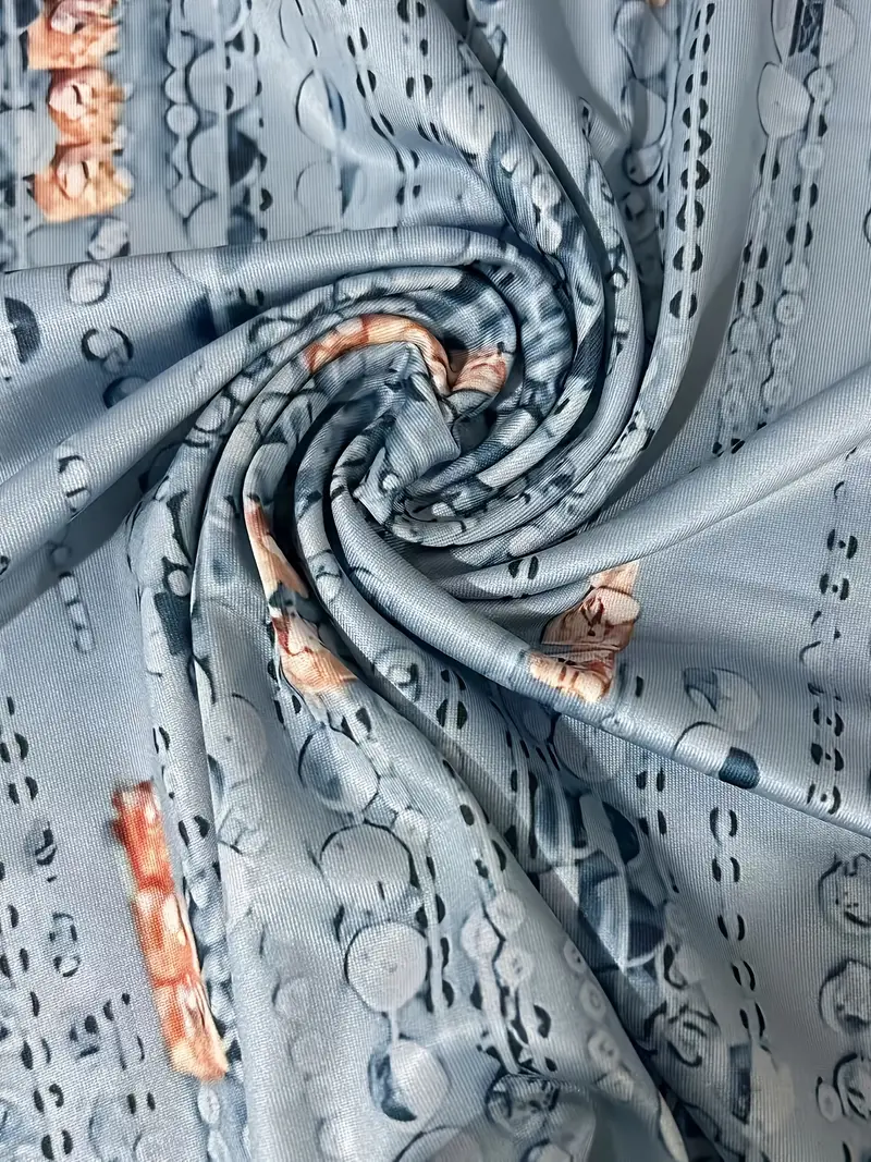 womens elegant v neck sleeveless a line dress floral print semi sheer lightweight fabric breathable versatile for casual to formal occasions attire medium fabric Product details 9