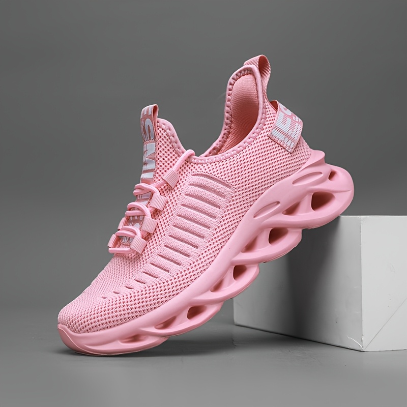 Women's Lightweight Breathable Sneakers Suitable for Gym, Tennis, Walking & Casual - Low-Top Striped Sneakers with Cushi