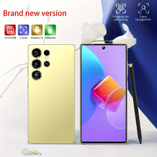 s25 ultra unlocked android 14 smartphone 12gb 512gb storage 6 8 hd display 6800mah battery 5g built fast charging 2025 new release holiday birthday gift tech gift item modern phone design highresolution camera