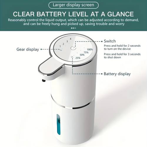 usb charging high capacity long auto detection smart hand dispenser bathroom kitchen toilet area hand dispenser no installation required
