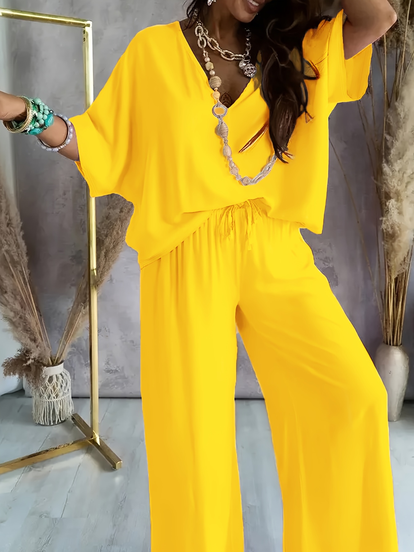 ensemble pantalon élegant femmes polyester Temu Switzerland