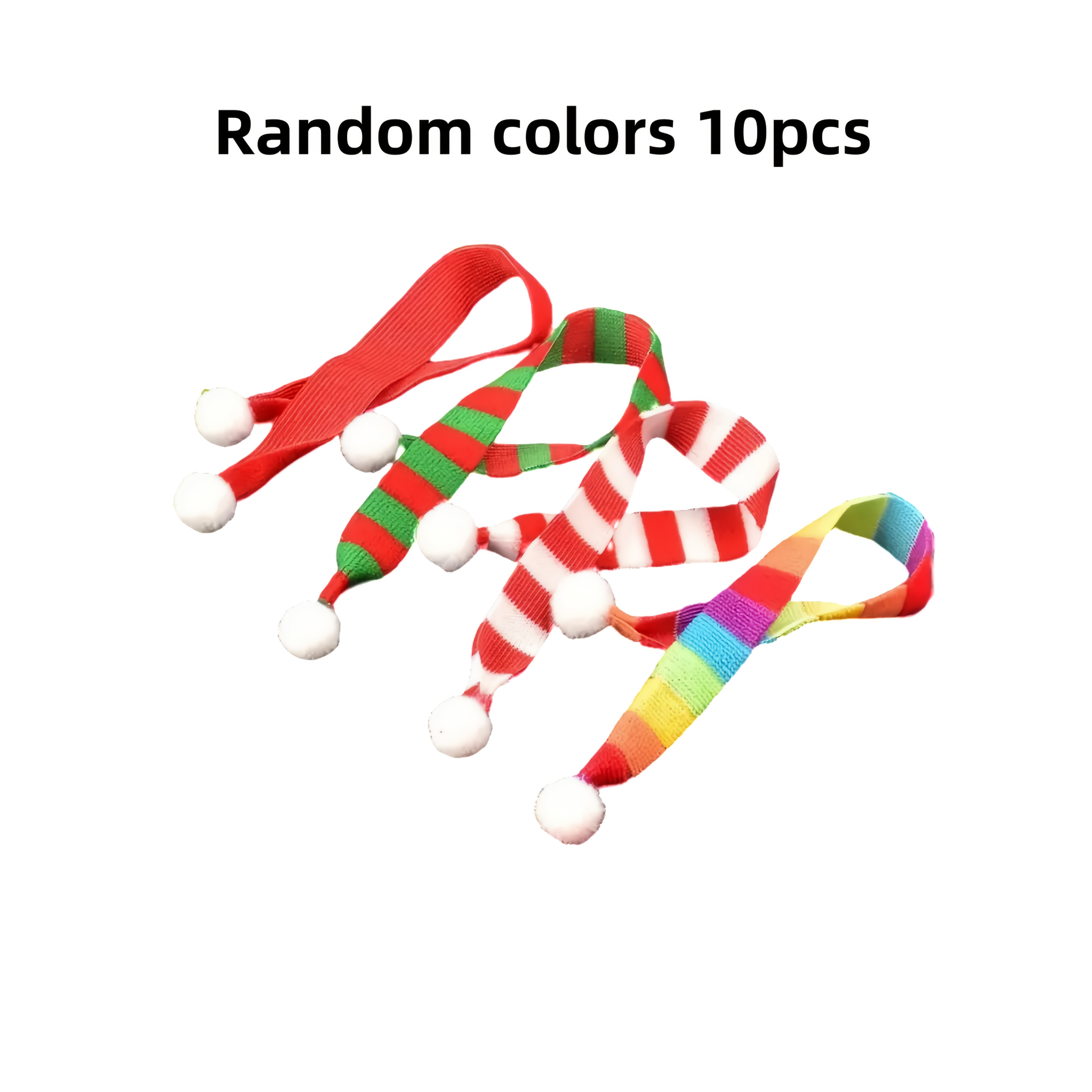 TEMU 10pcs Mini Christmas Scarf - Christmas Tree Snowman Hanging Ornament For Christmas Diy Decoration, Christmas Day Decoration