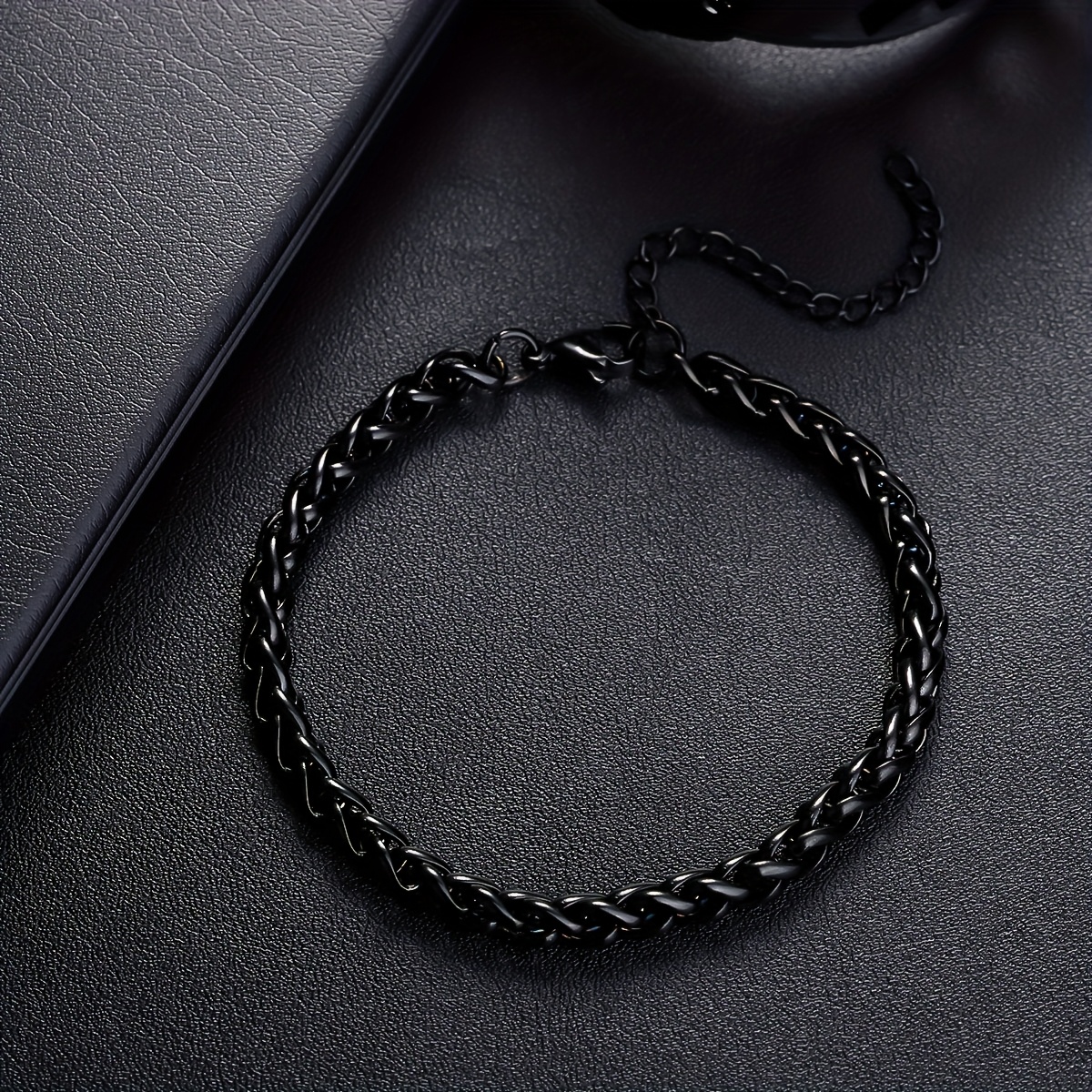 E-shop 1 Schwarzes Drachenknochen-Armband für Herren, Modischer Hip-Hop Schmuck, Ideal für Konzerte, Partys Freizeitkleidung