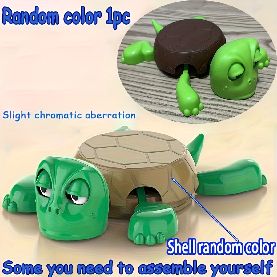 1pc Fun Turtle Coasters, With Facial Features, Random Colors, Decoration Item