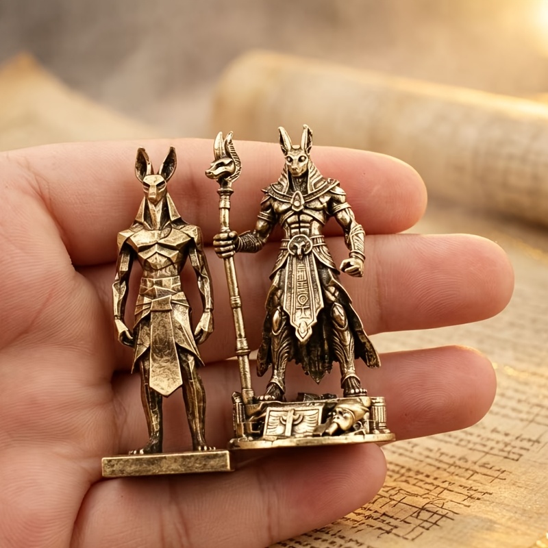 TEMU 2pcs Set / Collectible Grade / Statue + / Desktop Decorative Ornament / Small Gift For / Computer Desk Decoration / Small Metal Ornament /