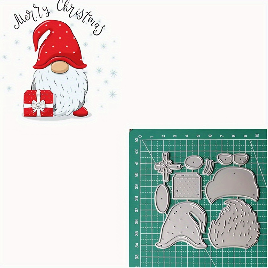 

1pc Christmas Gift Gnome Metal Die Cuts, Photo Decorative Embossing Paper Dies For Scrapbooking Card Making Cute Cheerful Gnome Santa Cutting Dies Cut Stencils For Diy Scrapbooking