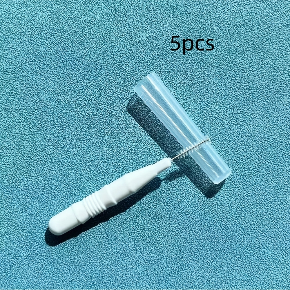5/20pcs Micro Eyebrow Brush with Cap for Brow Lamination