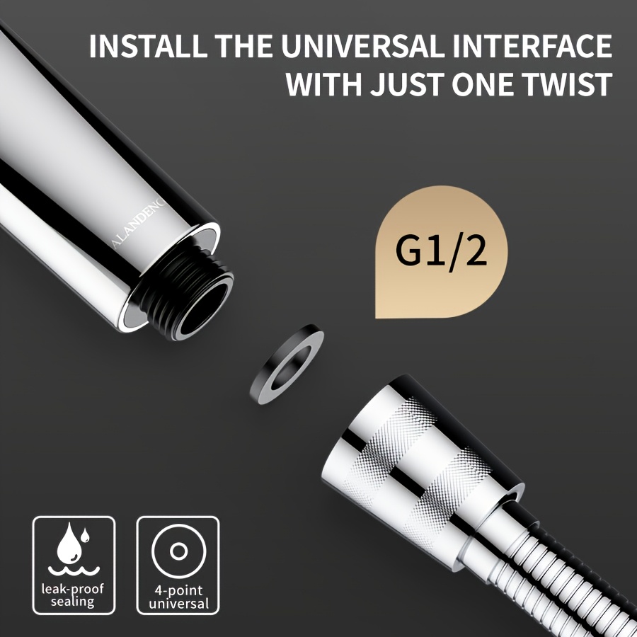 Handheld Pressure-Enhanced Showerhead with 3 Adjustable Modes