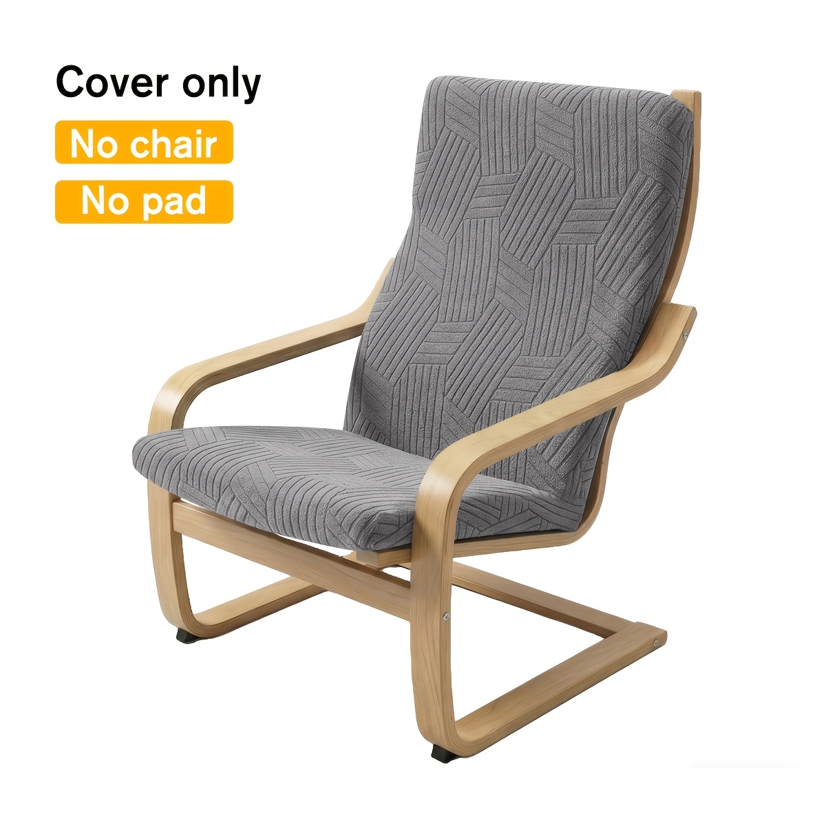 TEMU 1 pièce Housse de chaise en jacquard, protège-coussin pour chaise