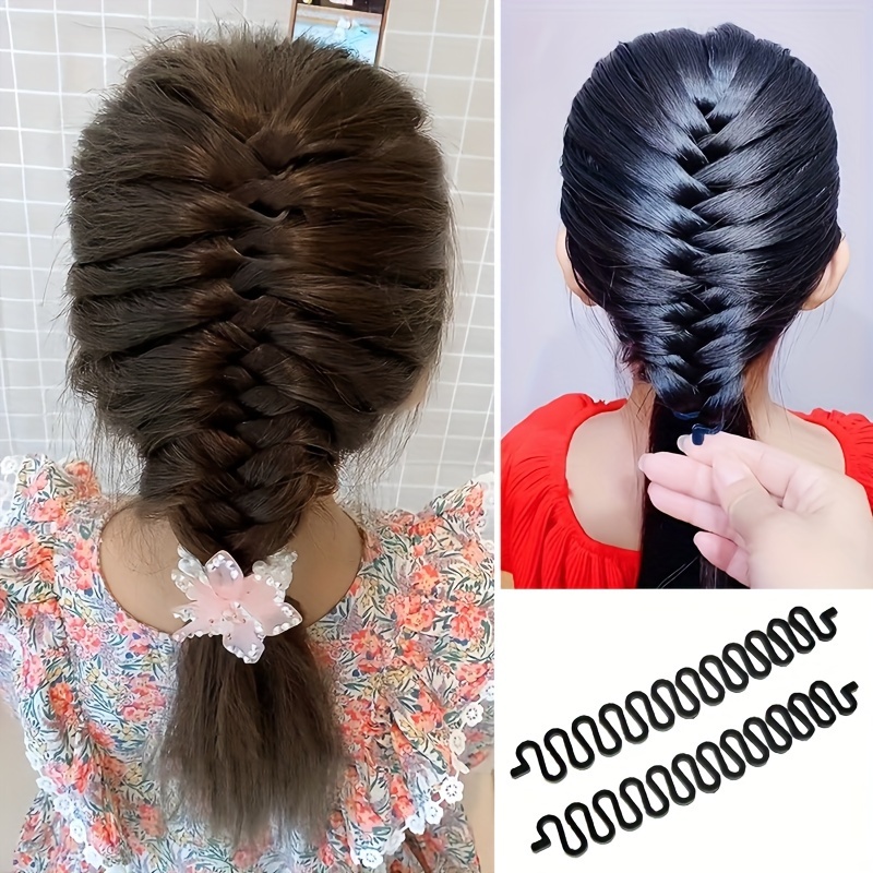 kit de  , tresse ondulée fishbone, styler de tresse centipède, outil de tresse torsadée, outil de    , accessoires de cheveux diy, adapté aux femmes et filles, barrettes   6