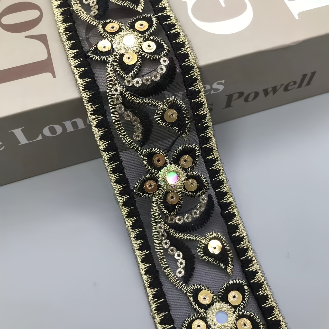 Organza Embroidered Sequin Lace for DIY Accessories