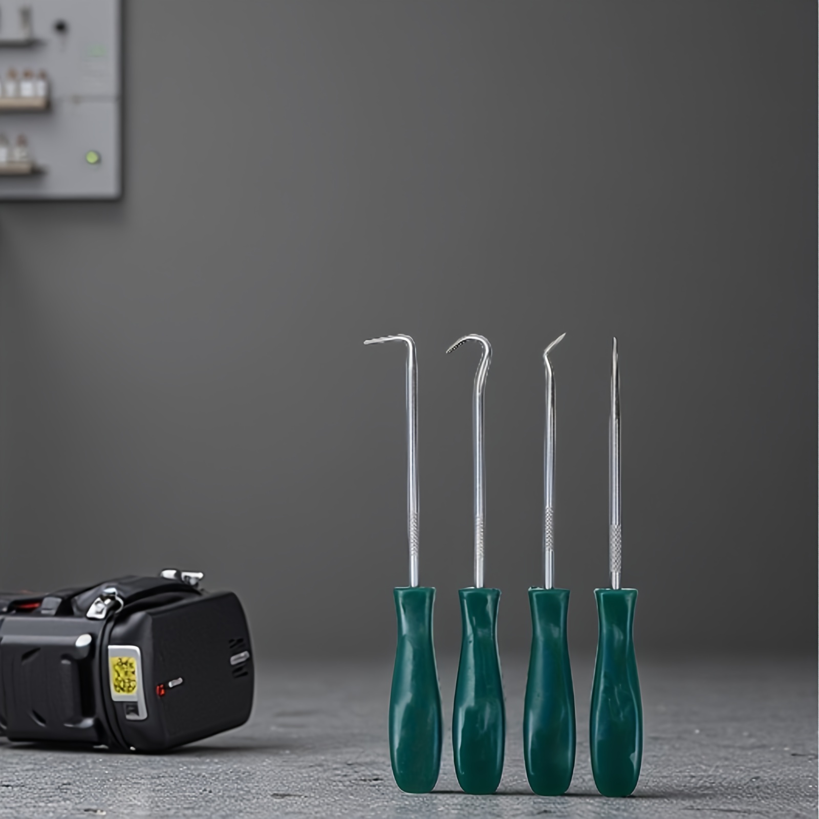 TEMU 4pcs Professional Oil Seal Removal Tools, Mini Seal Hook Set, Special Shape Seal Puller, Automotive Sealant Extractor, Engine Repair Tools,