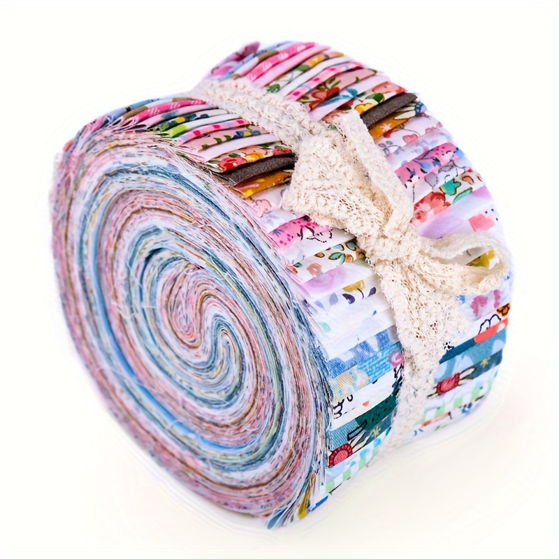 

Jelly Roll Fabric Bundle: 40 2.46- 6.25cm By 39.37- 100cm Strips With Patterns For Quilting And Crafts